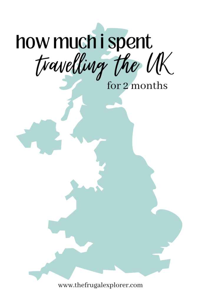 How much i spent travelling the UK for 2 months