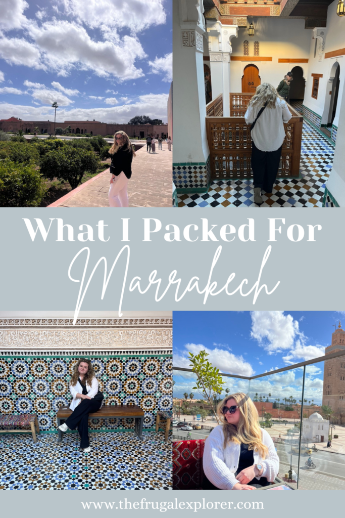 Marrakech packing list pin image