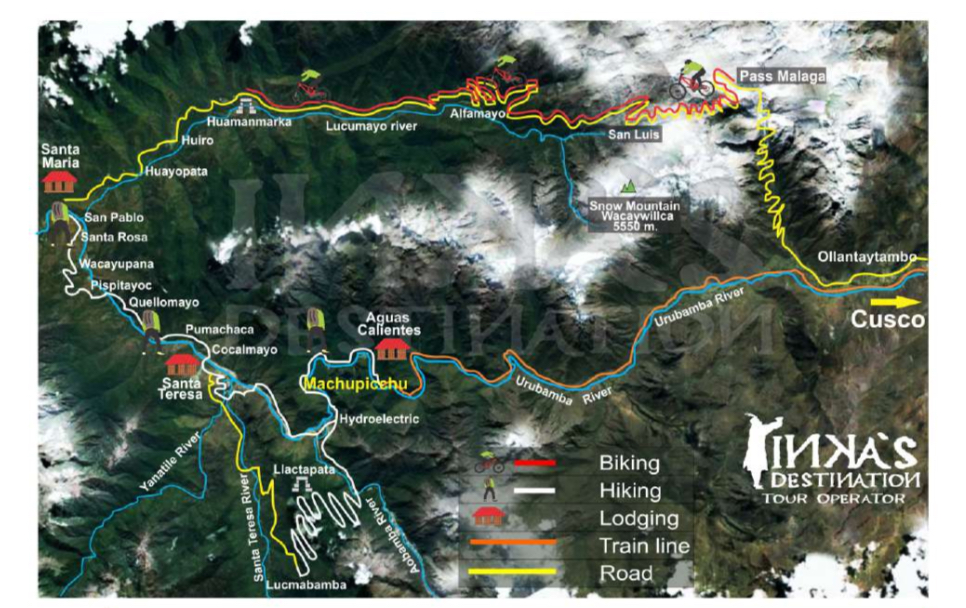 Map of the inca jungle trek review